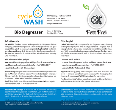 cycleWASH® FettFrei 5 L Kanister